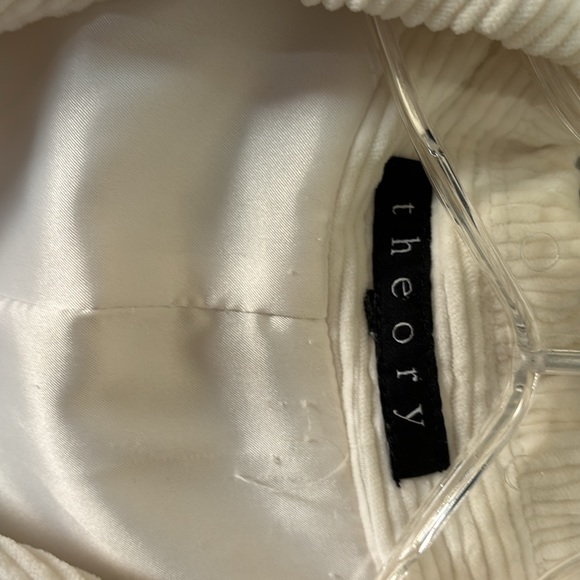 Theory ivory corduroy jacket fully lined/ M - Picture 2 of 4